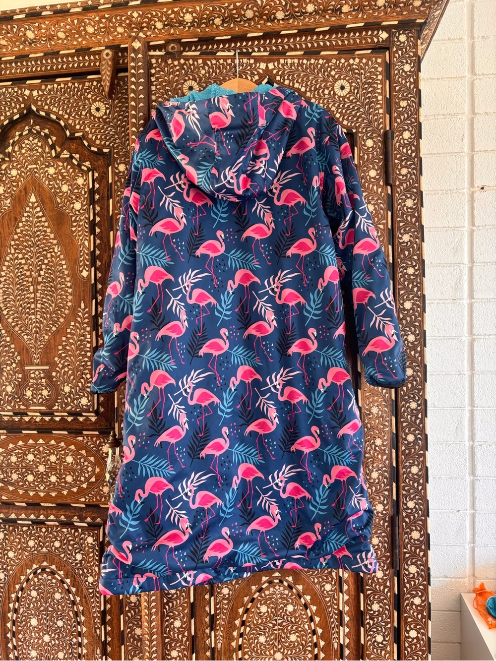 Aquadash Swim Parka in Flamingo and Blue - Picture 3 of 8